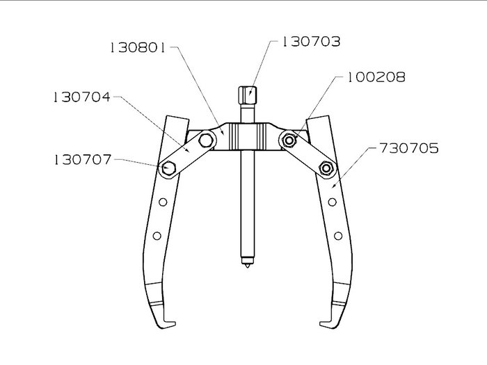 Forza Extractor mecánico de 2 patas 225x290